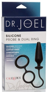 Dr. Joel Kaplan Silicone Probe With Dual Cock Ring Prostate Toys